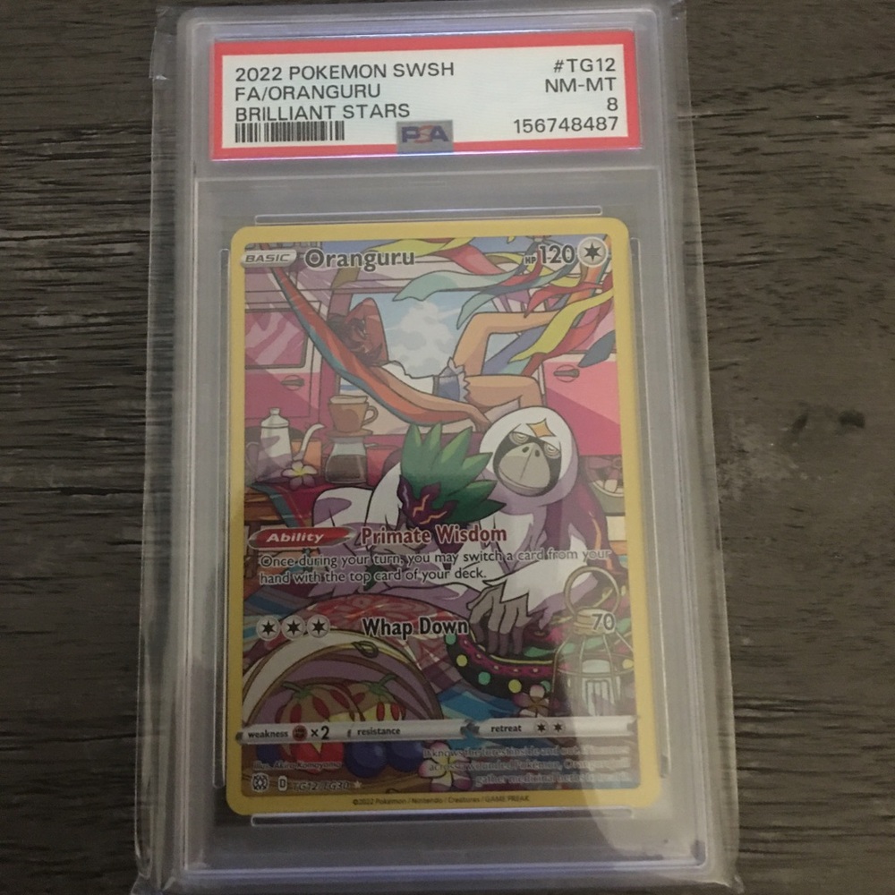 TCG Oranguru Full Art Card - Brilliant Stars (Graded) PSA 8